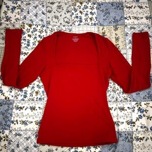 GAP Women's Scarlet Long Sleeve Top